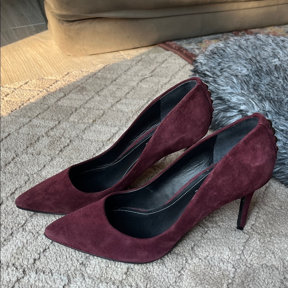Kendall & Kylie Deep Red Suede Shoes - Picture 3 of 5